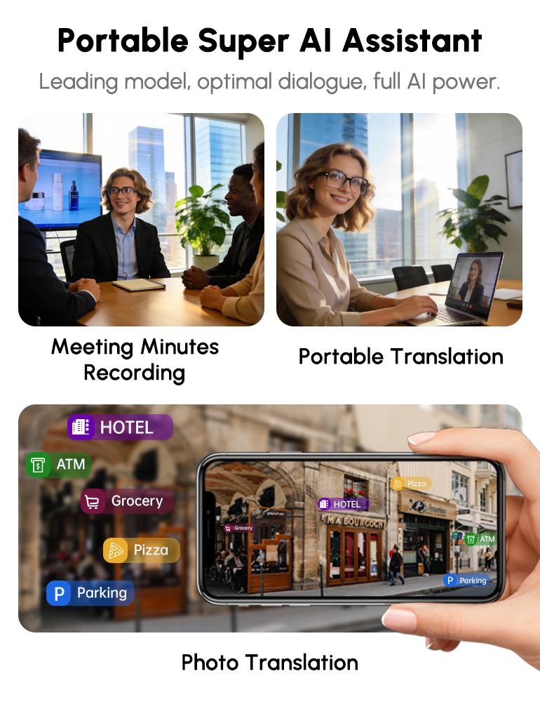 KOUO AI Smart Glasses E13V Aviator