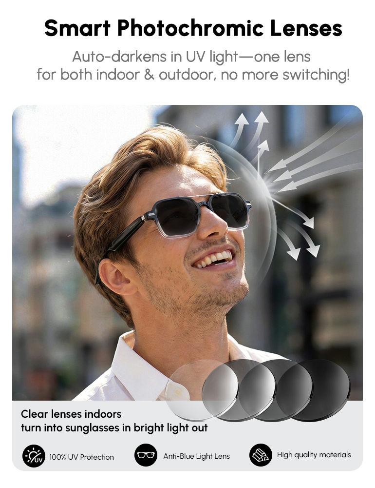 KOUO AI Smart Glasses E13V Aviator