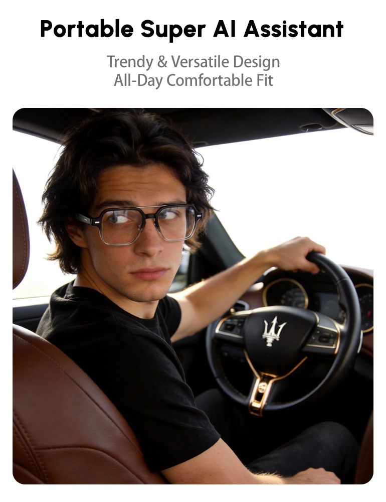 KOUO AI Smart Glasses E13V Aviator