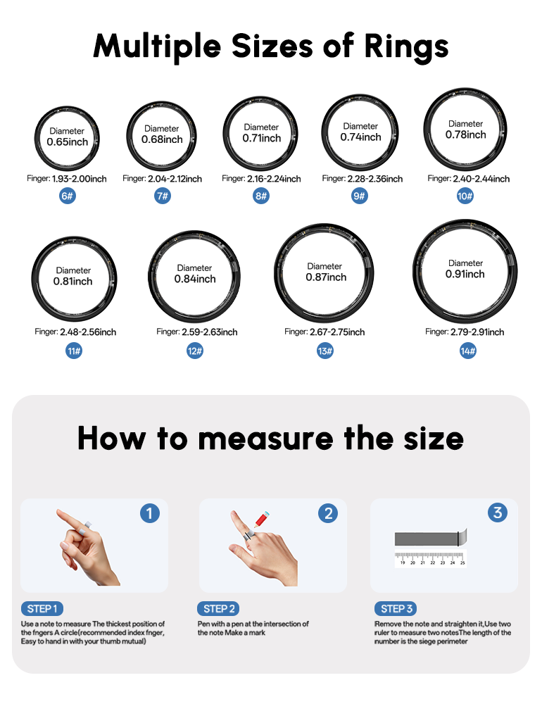 KOUO Smart Ring Sleep Monitoring TK20